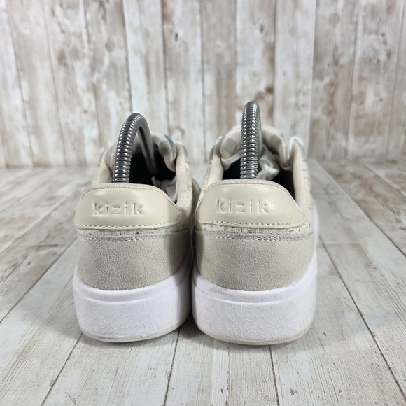 Kizik‎ Women's Beige Speckled Casual Lace Up Sneakers Shoes M6 W7.5 - Picture 3 of 8